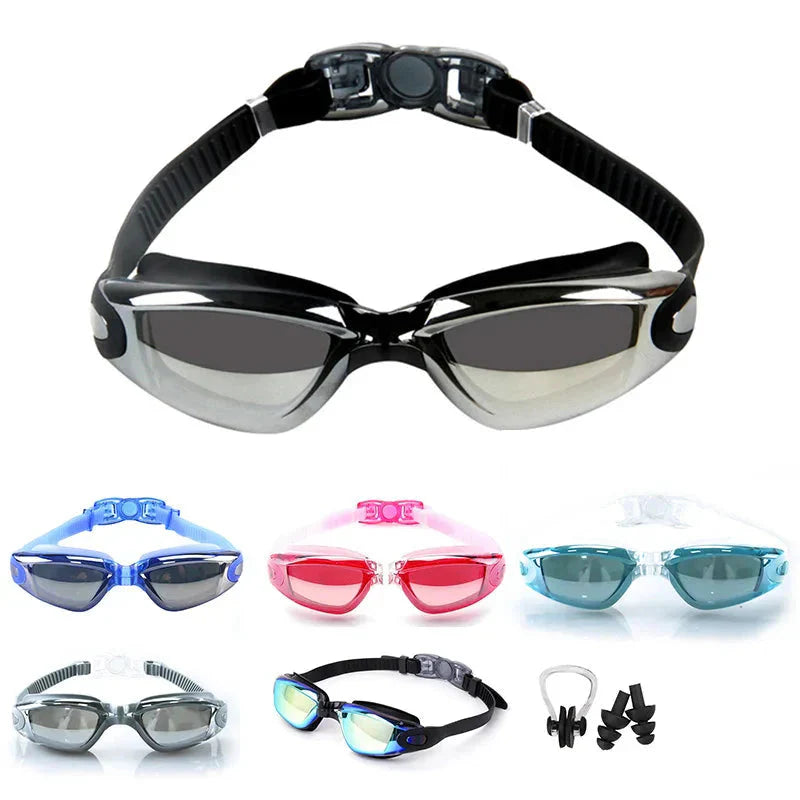 Swimming Goggles for Men & Women β Anti-Fog UV Protection, Waterproof, Adjustable Silicone Swim Goggles for Adults & Kids